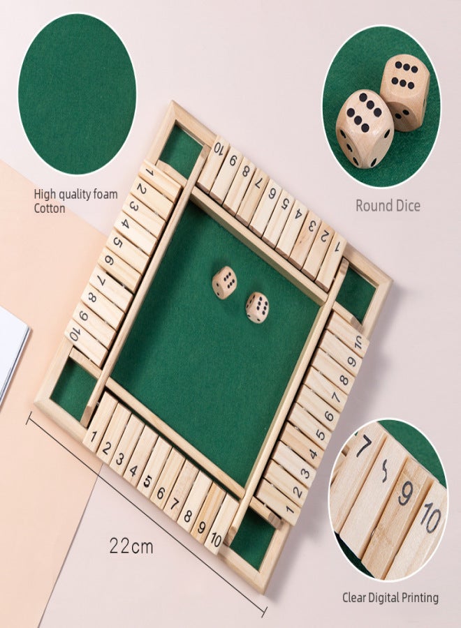 Four-sided flip game digital game toy children's parent-child board game bar party leisure gambling game(White box) - Image 4