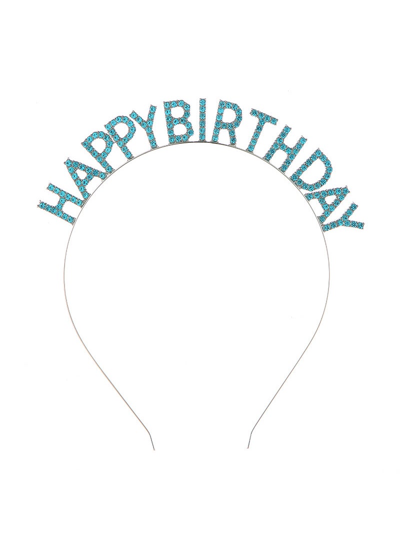 Generic - 1 x 5 pcs Womens Birthday Party Headband Happy Birthday Lake blue - Image 1