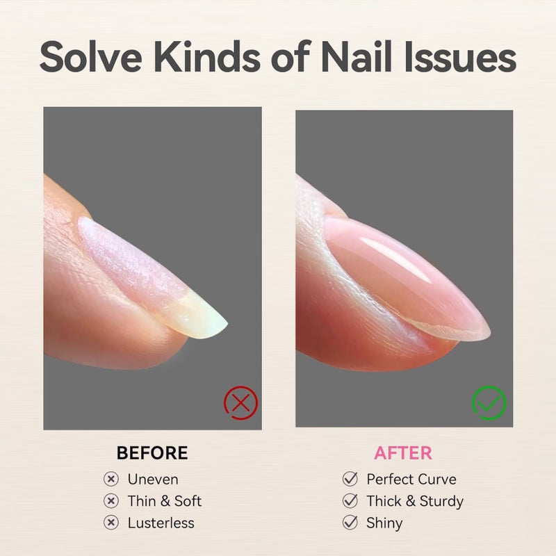 brunson TPO Free Builder Gel for Nails 20ml 10in1 Builder Gel in a Bottle BIAB No Heat Non Yellowing Long Lasting Soak Off Gel for Nail Extensions Overlay Strengthen Repair Base Coat Hema Free hard gel for salon - Image 4