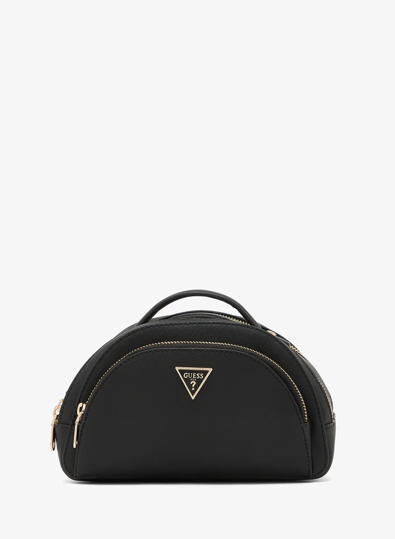 Logo Double Zip Cosmetic Bag