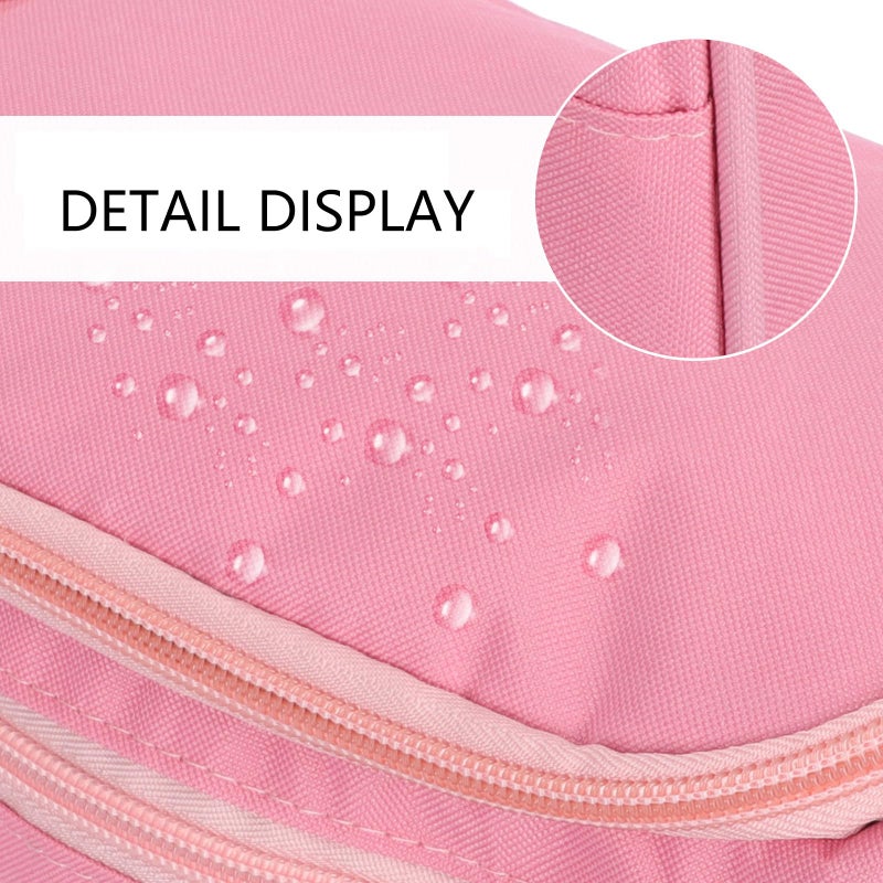 Large Capacity Pink Travel Toiletry Bag For Men Portable Cosmetic Organizer - Image 5