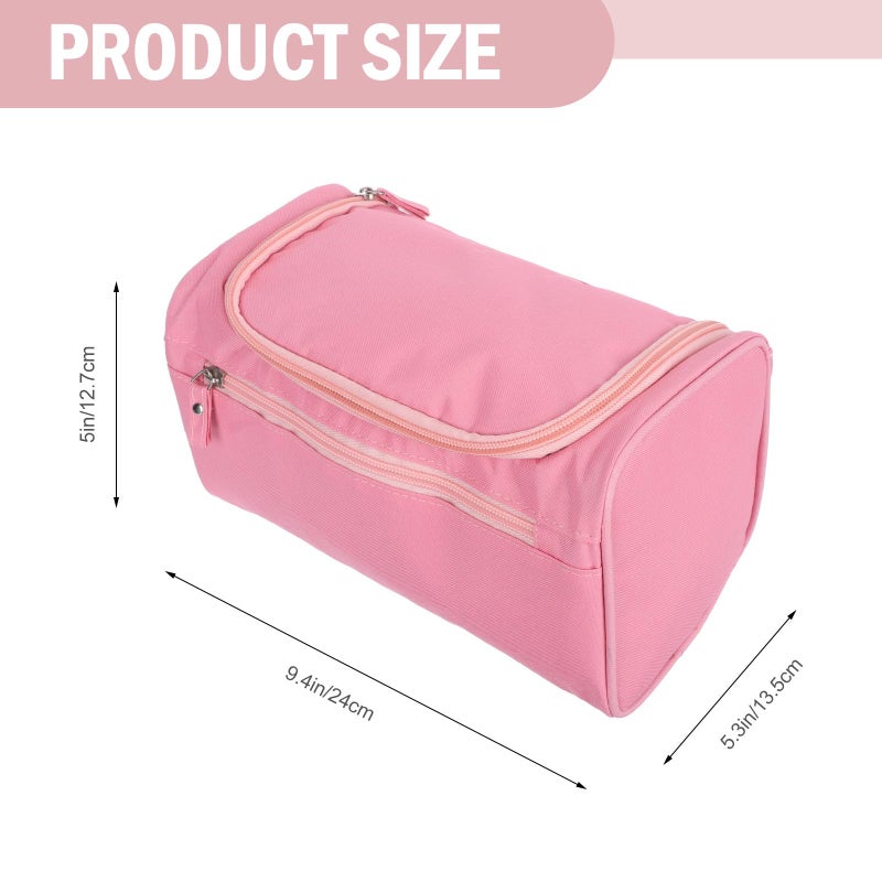Large Capacity Pink Travel Toiletry Bag For Men Portable Cosmetic Organizer - Image 3