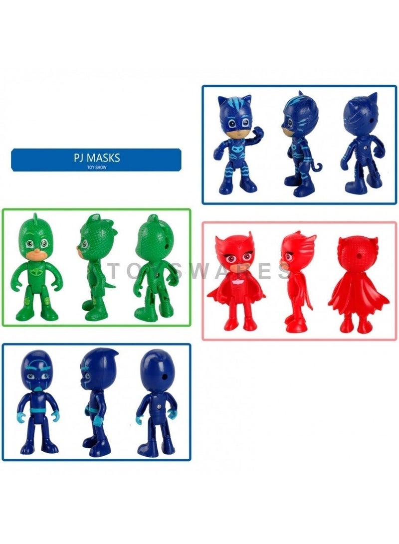 PJ Masks 10PCS Action Figure Set for Kids – 4 Characters, 3 Vehicles & 4 Accessories | Superhero Catboy, Owlette, Gekko Figures with Cars | Pretend Play Hero Toy Set for Boys & Girls | Kids Superhero Playset Gift - Image 5