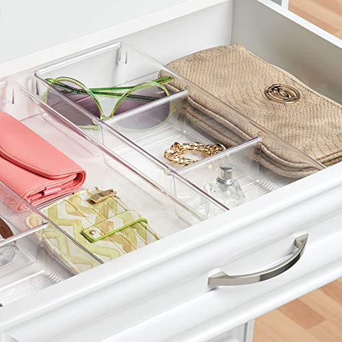 InterDesign Linus Dresser and Vanity Drawer Organizer, 13-inch by 5-inch by 2.25-inch, Clear - Image 4