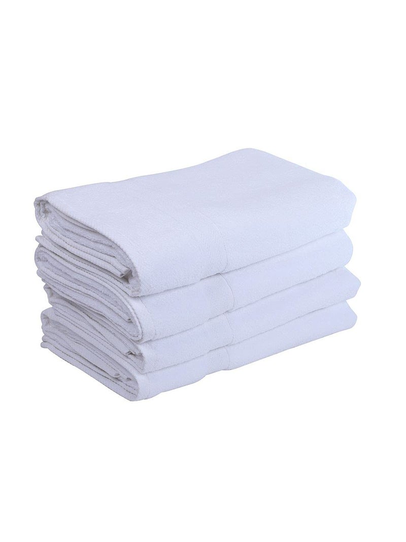 BIANCA Ultra Soft Zero Twist 100 Cotton Towel 4pc Bath Towel Paradiso Super Absorbent Fluffy AeroCore Organic Technology for Men Women Gym Kitchen SolidWhite - Image 3