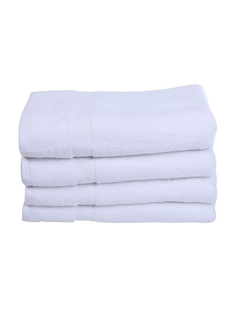 BIANCA Ultra Soft Zero Twist 100 Cotton Towel 4pc Bath Towel Paradiso Super Absorbent Fluffy AeroCore Organic Technology for Men Women Gym Kitchen SolidWhite - Image 2
