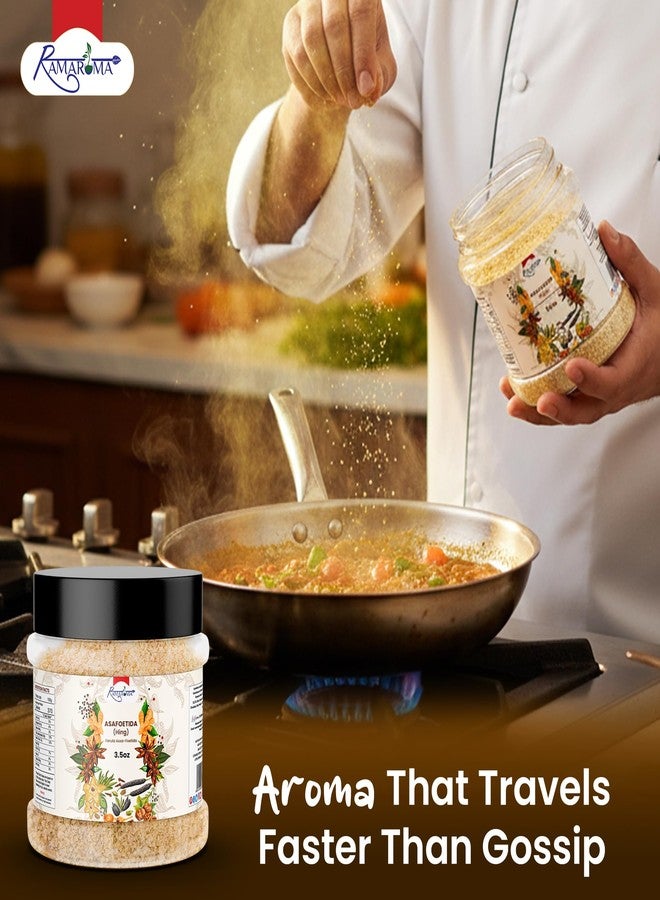 Ramaroma Asafetida (Hing) Ground 3.5oz (100g) ~ All Natural | Salt Free | Vegan | Non-GMO | Asafoetida Indian Spice | Best for Onion Garlic Substitute - Image 3