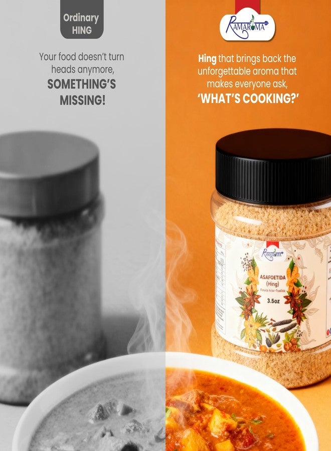 Ramaroma Asafetida (Hing) Ground 3.5oz (100g) ~ All Natural | Salt Free | Vegan | Non-GMO | Asafoetida Indian Spice | Best for Onion Garlic Substitute - Image 4