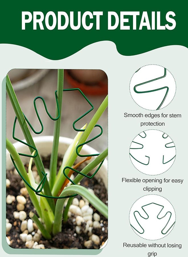 دعامة نباتات مونستيرا، 3 قطع مشابك حديدية بتصميم صدفة سلحفاة، دعامات نباتات للنباتات الداخلية والنباتات المتسلقة، نمو صحي وتثبيت الأوراق - Image 2