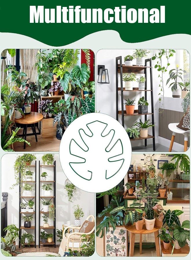 دعامة نباتات مونستيرا، 3 قطع مشابك حديدية بتصميم صدفة سلحفاة، دعامات نباتات للنباتات الداخلية والنباتات المتسلقة، نمو صحي وتثبيت الأوراق - Image 4