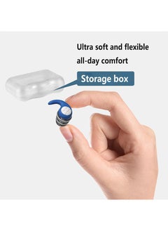 Unik Ear Plugs for Sleeping Noise Reduction, Three Layer Soft Silicone Ear Plugs for Children Adult Snoring, Study, Swimming, Concerts, Motorcycle, Travel & Noise Sensitivity, Blue  - Image 3