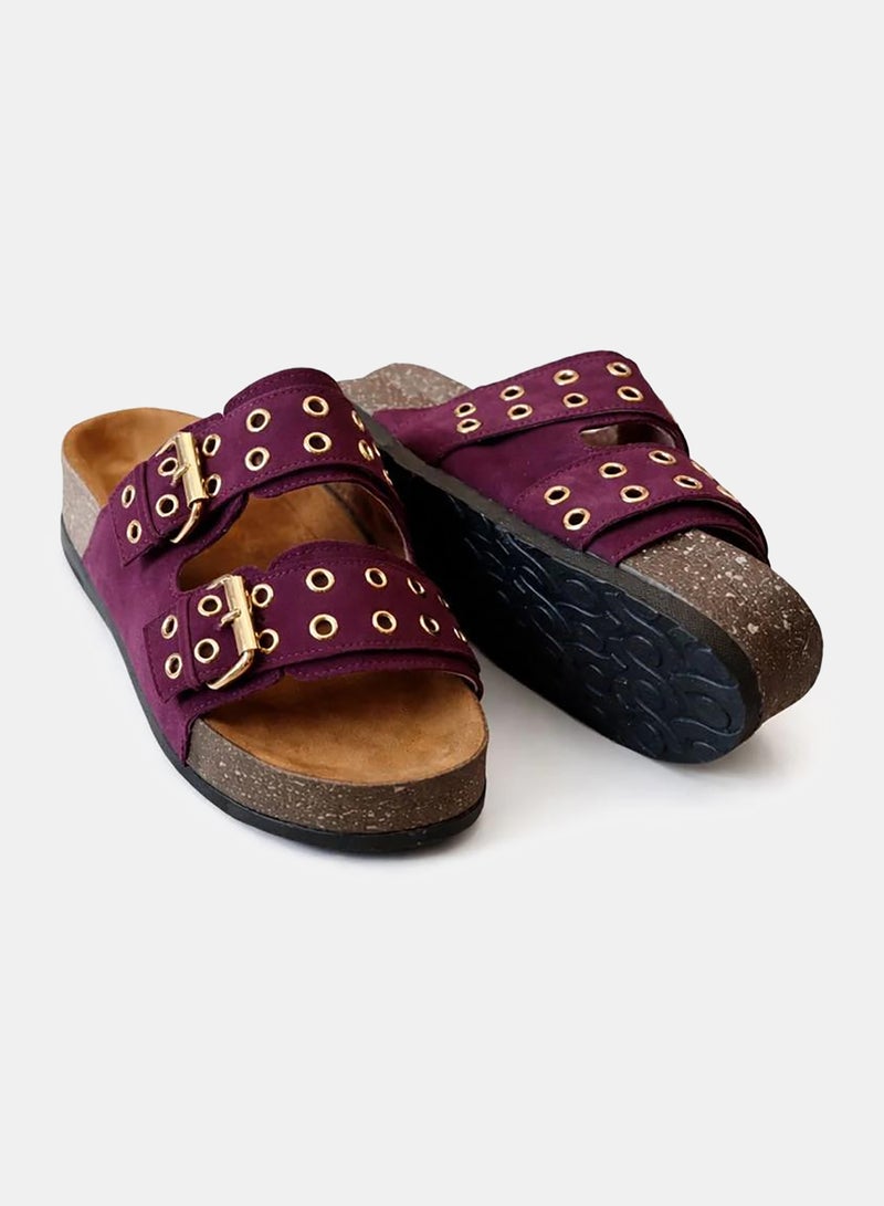 SOLE Two-Strap Buckle Slippers - Image 2