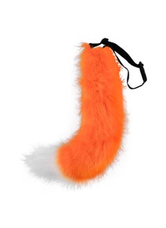 Halloween Cosplay Fox Tail Plush Costume PropOrange White Orange White