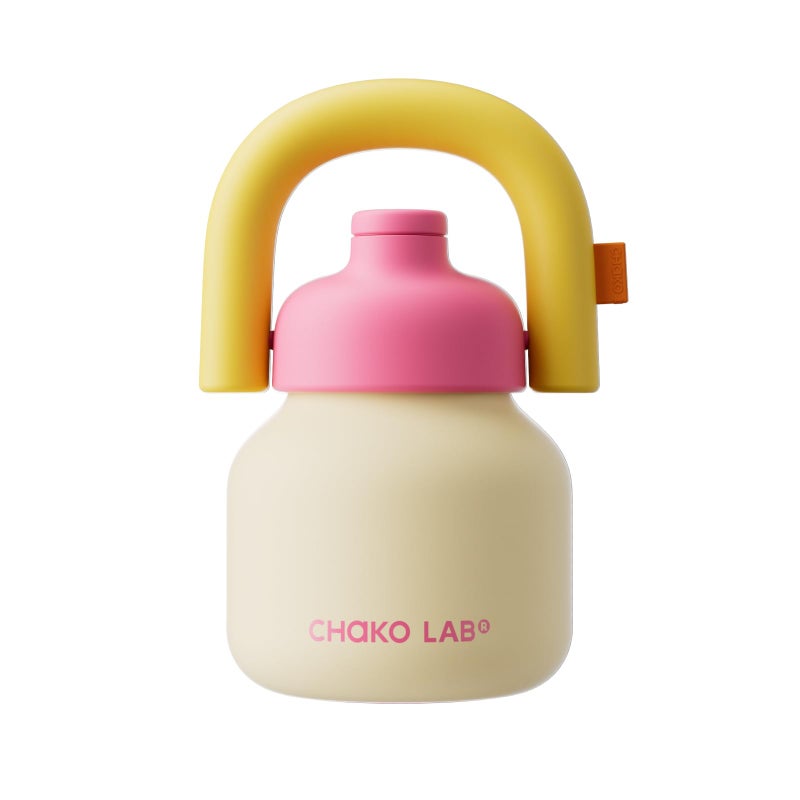 CHAKO LAB Water Bottle with Straw and Carry Handle | Wide Mouth vacuum Ceramic Liner | Reusable, leak-proof and BPA-free | 33oz(Sunshine) - Image 1