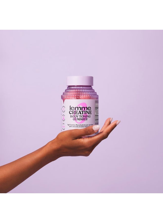 Lemme Creatine, Body Toning Gummies, Sour Strawberry, 60 Gummies - Image 4