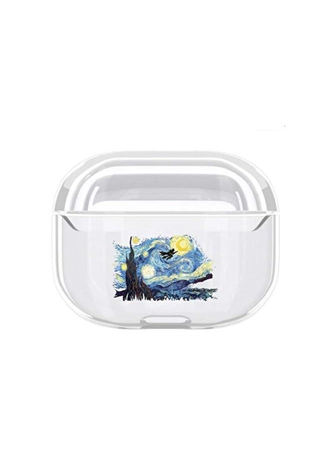 erorex - Air Pod Pro Abstract Art Pattern Bluetooth Protective Hard Case Transparent - Image 1