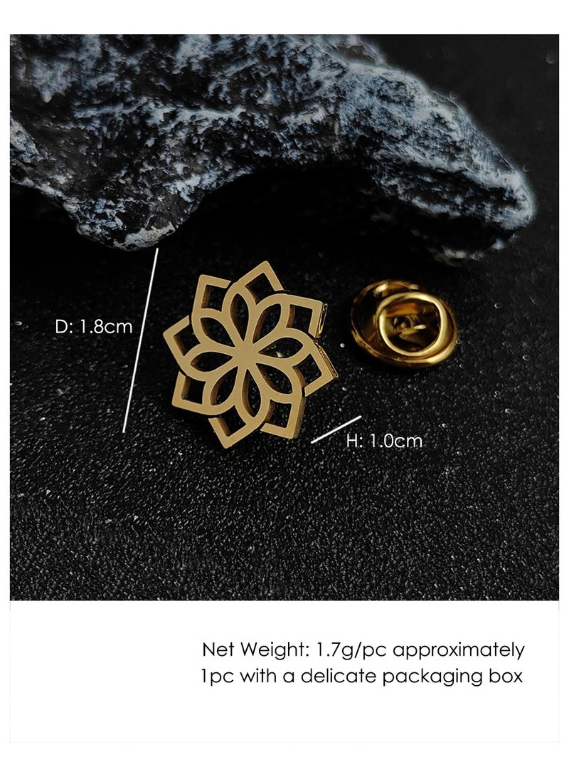 DB Innov. Pin Brooch, 1PC Premium Shinny Stainless Steel Pin Brooch for Women Men Children, Lapel Pins Shirt Collar Brooch Buckle Lapel Pins Badge Suit Clip Accessory for Clothing Bags Jackets Shirts - Image 3