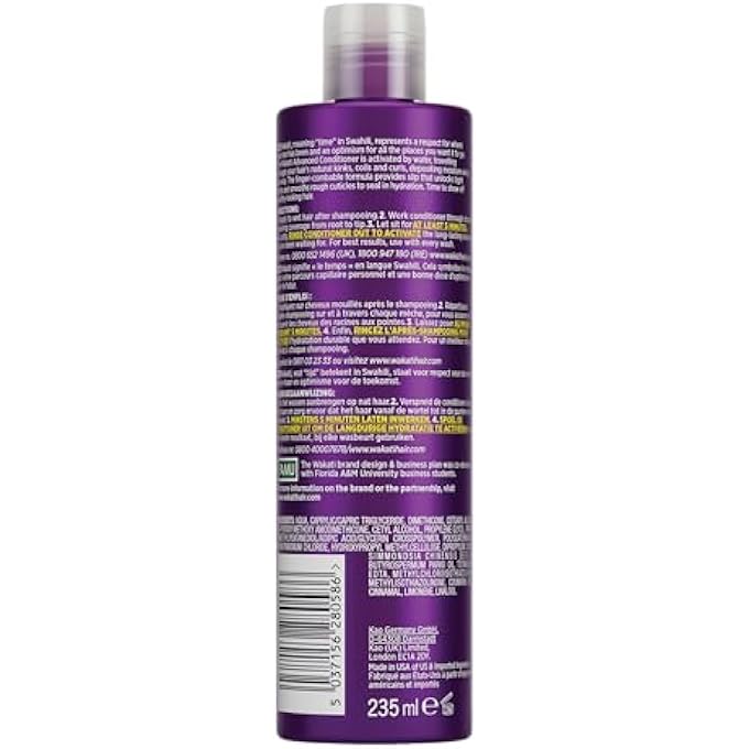 Wakati WATER-ACTIVATED FINGER DETANGLING SOFTENING ADVANCED CONDITIONER FOR NATURAL AFRO HAIR 235 ML - Image 2