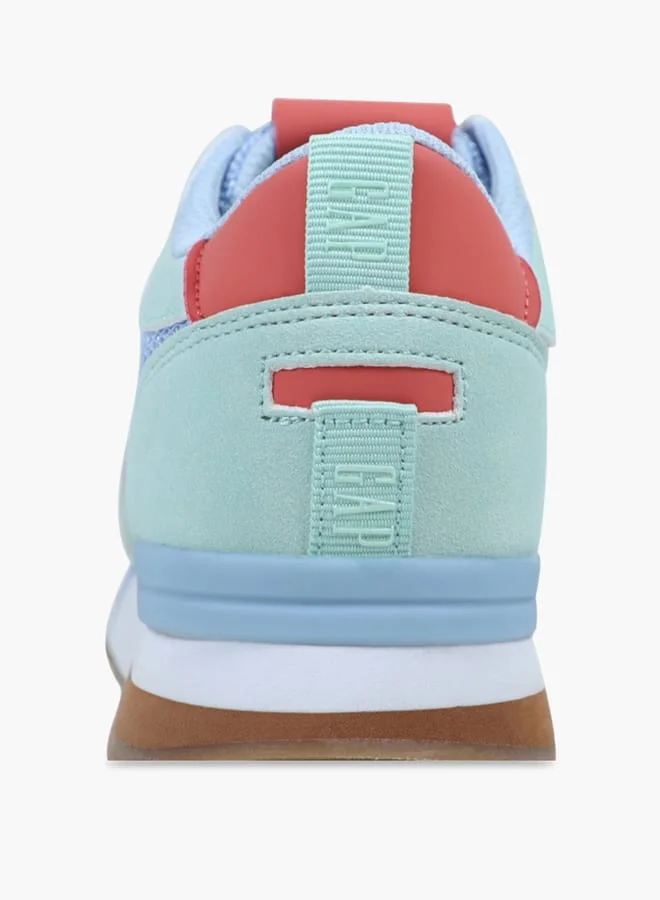 GAP Girls' Panelled Sneakers with Lace-Up Closure - NEW YORK II