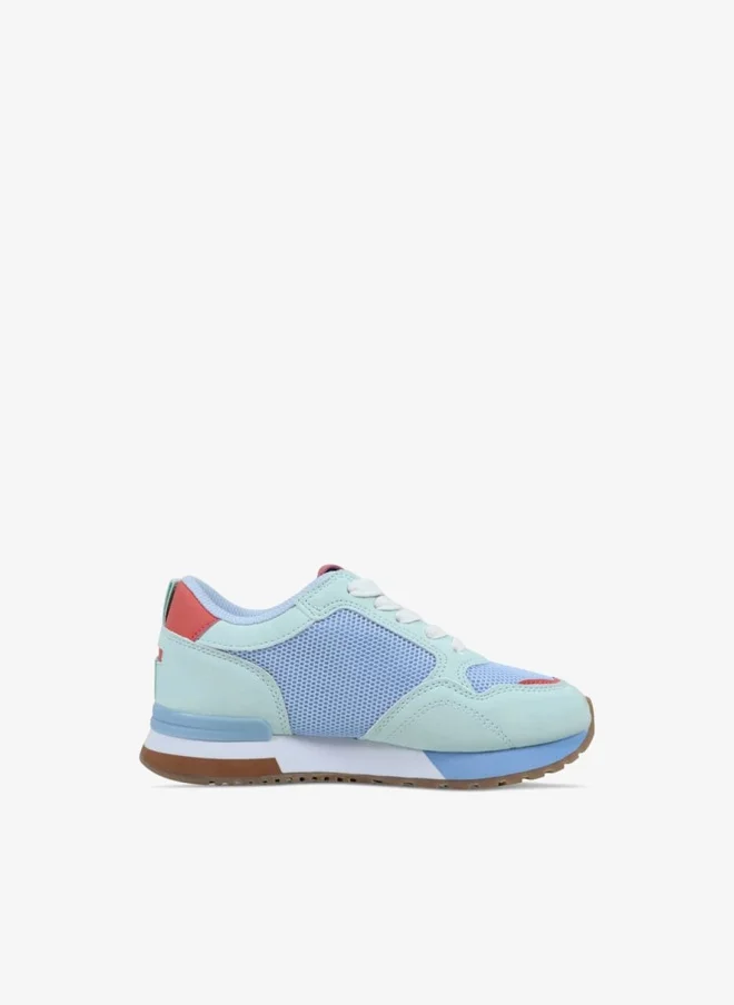 GAP Girls' Panelled Sneakers with Lace-Up Closure - NEW YORK II