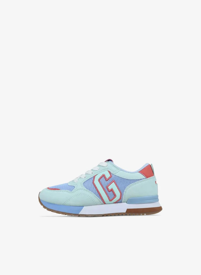 GAP Girls' Panelled Sneakers with Lace-Up Closure - NEW YORK II