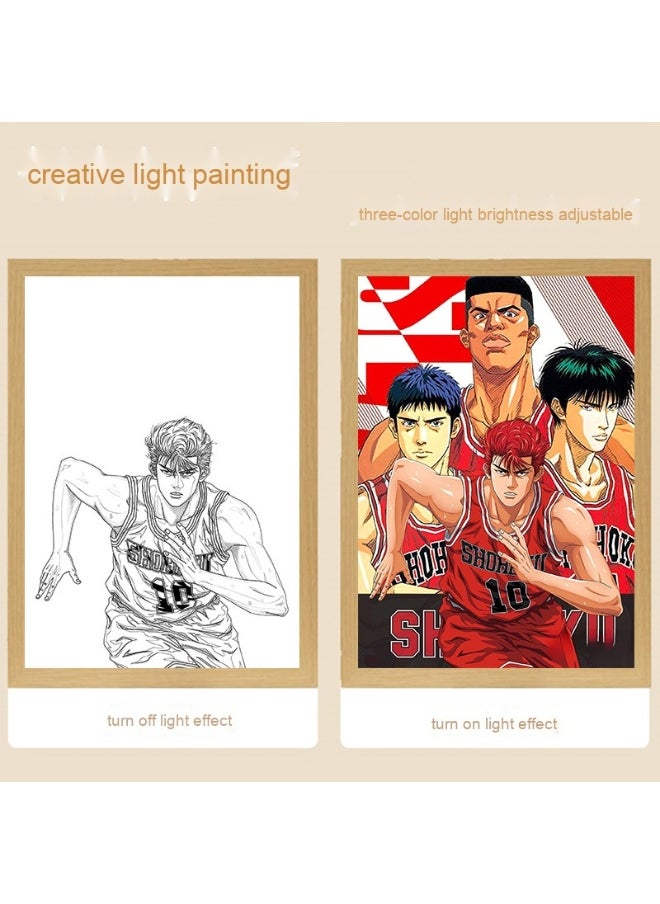 Generic 8-Inch Three-Color Wireless Touch Color-Changing Decorative Light Panel  - Image 1