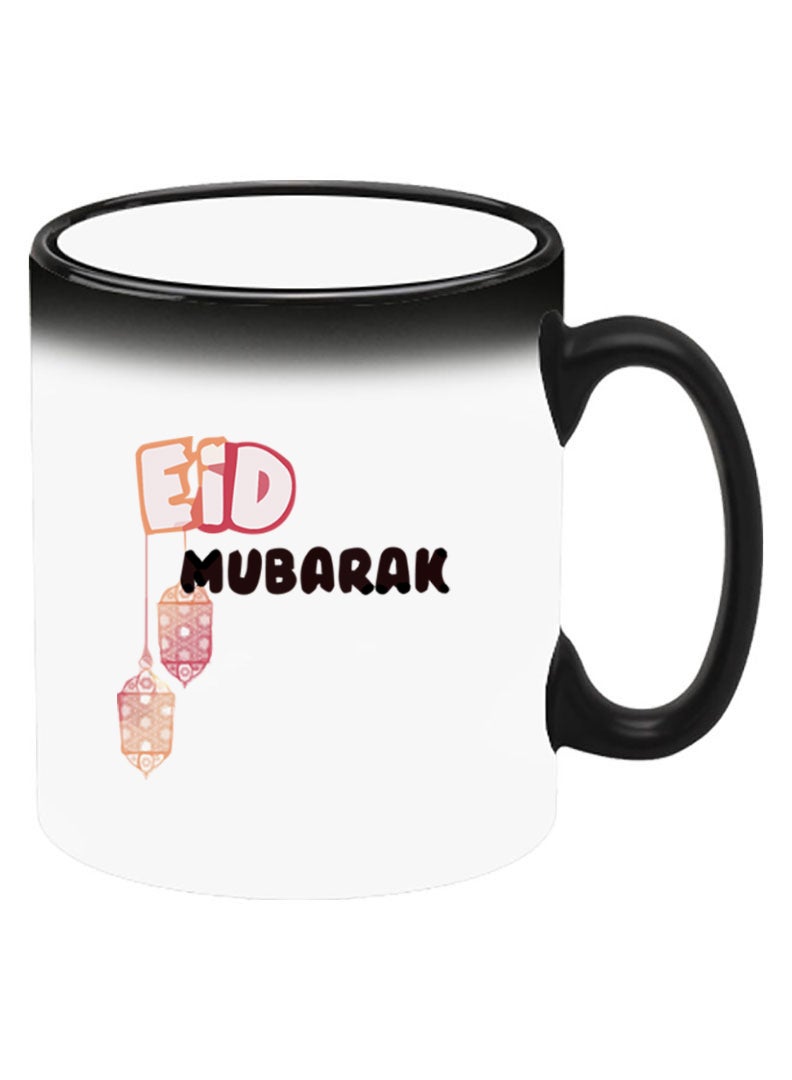 Theodor Color Changing Heat Sensitive Ceramic Mug, Image Revealed When HOT Liquid is Added! Eid Mubarak Black - Image 2