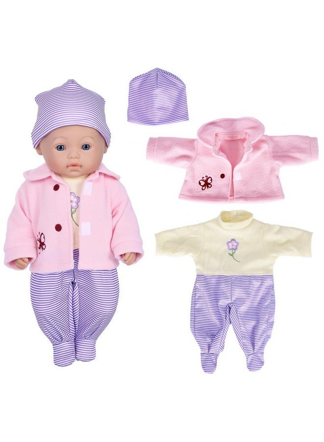 ebuddy Doll Clothes 3 Set Baby Doll Clothes Fit for 16 to 17 Inch Baby Dolls 15 inch Dolls(Total 7 Pcs) - Image 4