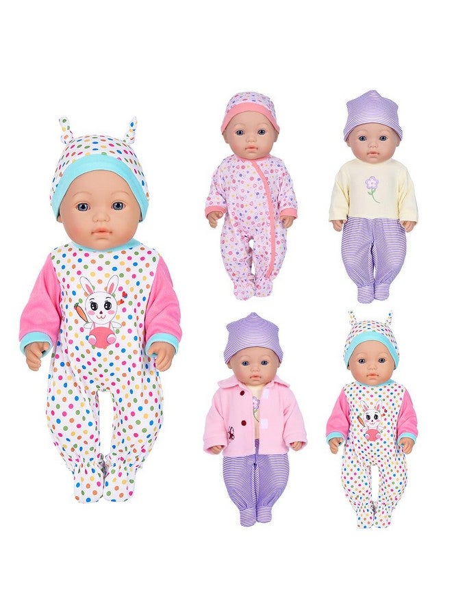 ebuddy Doll Clothes 3 Set Baby Doll Clothes Fit for 16 to 17 Inch Baby Dolls 15 inch Dolls(Total 7 Pcs) - Image 1