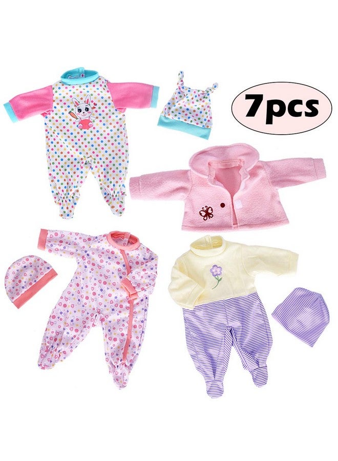 ebuddy Doll Clothes 3 Set Baby Doll Clothes Fit for 16 to 17 Inch Baby Dolls 15 inch Dolls(Total 7 Pcs) - Image 2