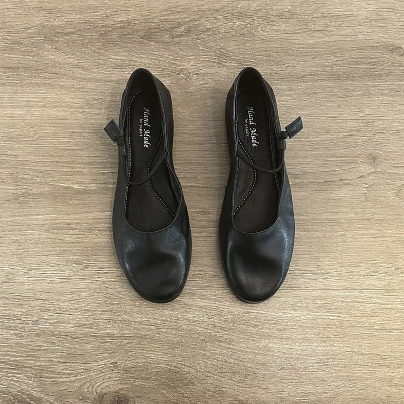 Retro Elastic Band Ballet Shoes Soft Sole Shallow Mouth Mary Jane Shoes Flats Shoes For Women Large Size Women'S Shoes 40-42 - Image 2
