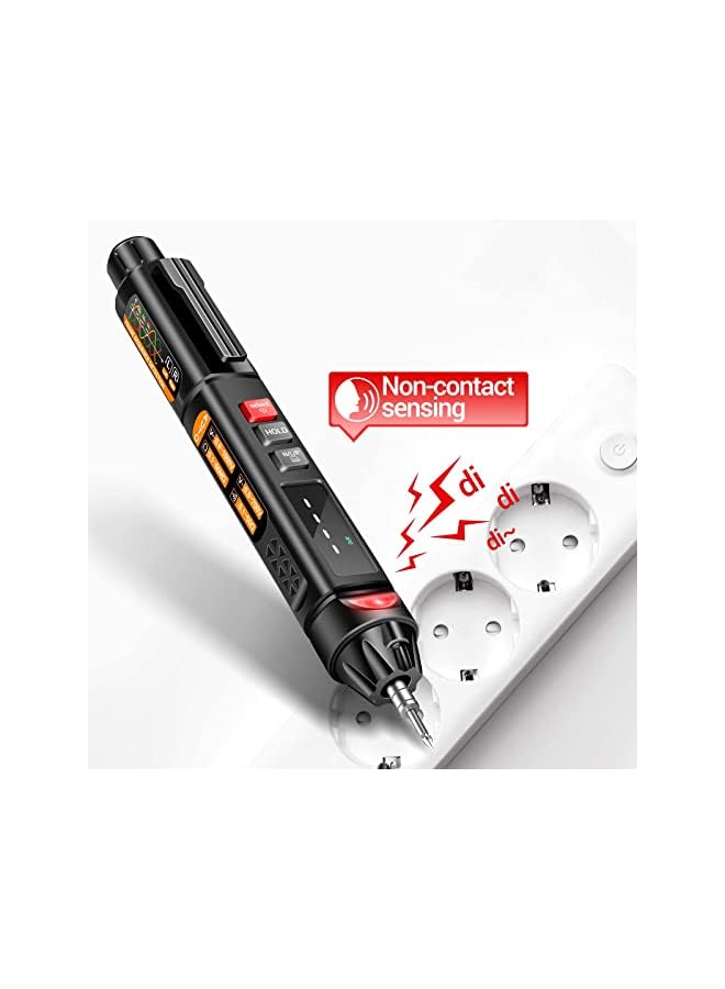 promass Multimeter AC/DC Voltage Tester, 6000 Counts Pen Type Professional Current Meter, Non-Contact Electricians Voltmeter Tester for AC/DC Voltage, Live Wire, Resistance, Continuity and Diode Tests - Image 3