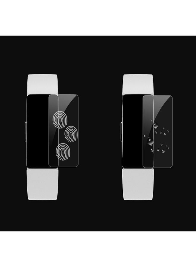 NIBEMINENT 3-Piece TPU Full Coverage Soft Ultra Thin Anti Shock Screen Protector For Fitbit Inspire Clear  - Image 2