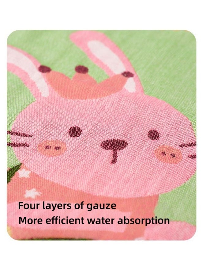 منشفة وجه القطن النقي 4PCS للأطفال ، غسالة ناعمة وممتصة فائقة ، تبقي طفلك دافئ ومريح - Image 3
