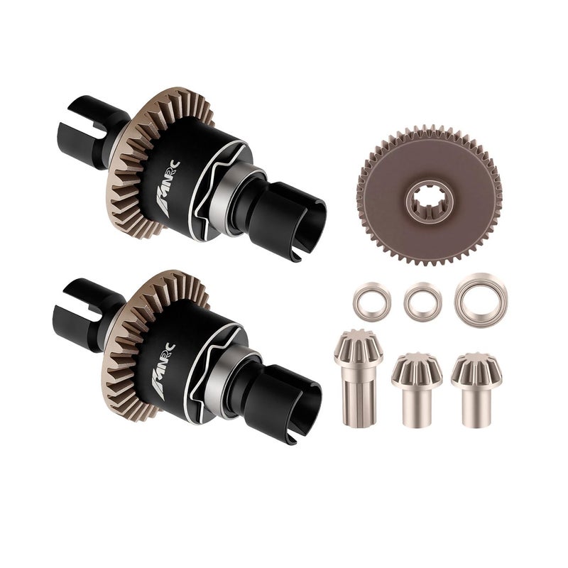 NMNRC Alloy Front Rear Differential Diff Spur Input Gear Kit for HyperGO 116 H16BM H16PL H16GT H16DR 16207 16208 16209 16210 114 H14BM 14209 14210 14301 14303 Upgrades Part Black - Image 3