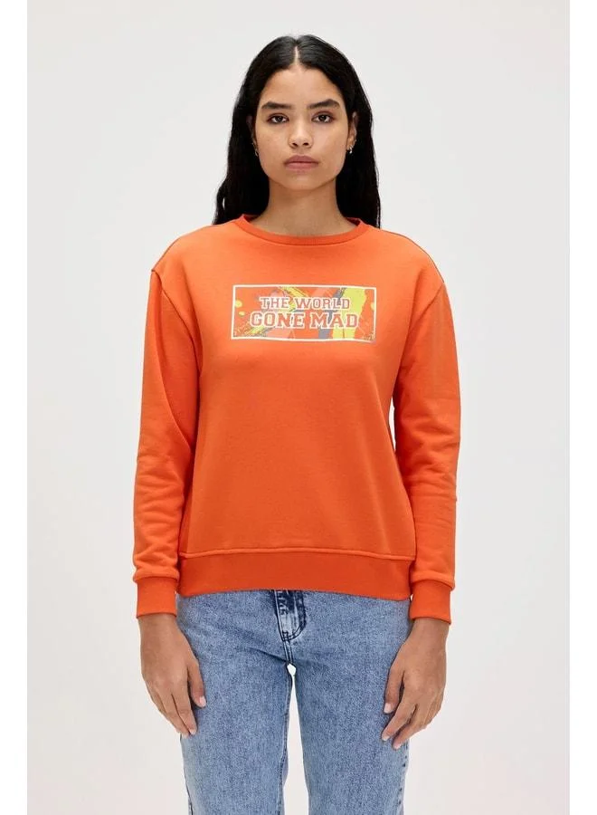Bad Bear Re-Carina Orange Women's Sweatshirt.