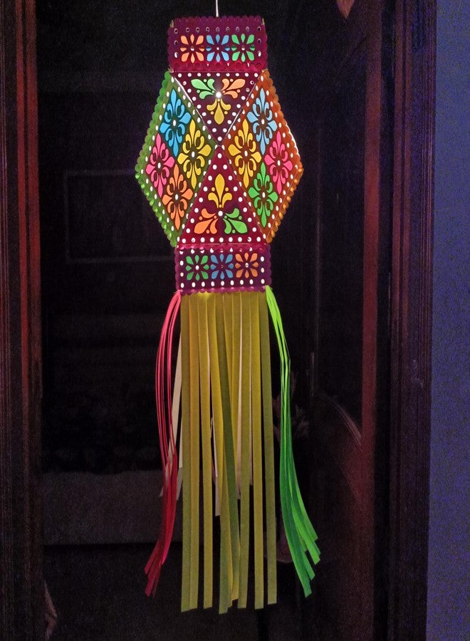 ALILA Akash Kandil For Diwali Balcony Hanging Lantern Lamp Shade Jhumar Home Living Room Diwali Xmas Christmas Decor Decoration (Self Assembly - DIY: DO IT Yourself) - Image 3