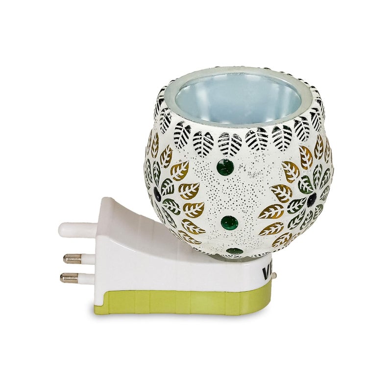 Vedic Camphor Electric Diffuser for Home & Office Ceramic Kapoor Dani Electrical Burner Essential Oil Fragrance with On/Off Switch & Night Lamp(Design, Color May Vary) - Image 1