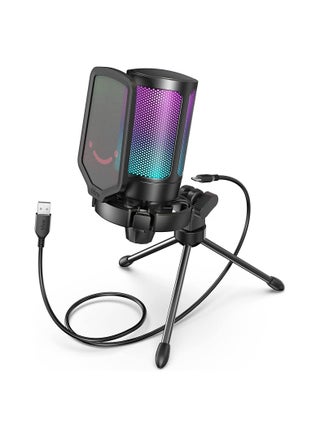 Gaming USB Microphone for PC PS5, FIFINE Condenser Mic with Quick Mute, RGB Indicator, Tripod Stand, Pop Filter, Shock Mount, Gain Control for Streaming Discord Twitch Podcasts Videos- AmpliGame - pzsku/Z9016198569CD51B9D24EZ/45/_/1663225010/11bfd475-9406-4e41-8497-d71243e54a71