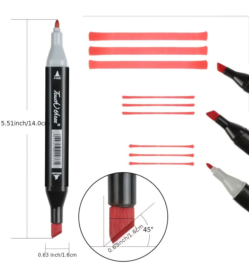 80 Color Dual Tip Marker Set Vibrant for Permanent Painting and Art Creation - Image 3