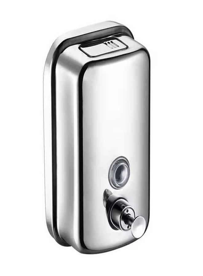 QUIRA Soap Dispenser Wall Mount Stainless Steel Manual Liquid Pump Rust-Proof Leak Free for Bathroom (500ML) - Image 1