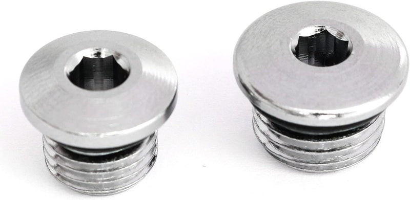 heyous First Stage 7/16" Stainless Steel Scuba Diving Regulator High Pressure Port Plug and 3/8" Stainless Steel Scuba Diving Regulator Low Pressure Port Plug Kit with Leak-Proof O-Ring - Image 1
