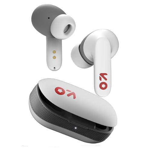 GOBOULT Y1 Ear Buds Wireless with 50Hr Playtime, Clear Calling ENC Mic, Low Latency Made in India, Gaming, 10mm Bass Drivers Earbuds Buds TWS Bluetooth (Black) (White) - Image 1