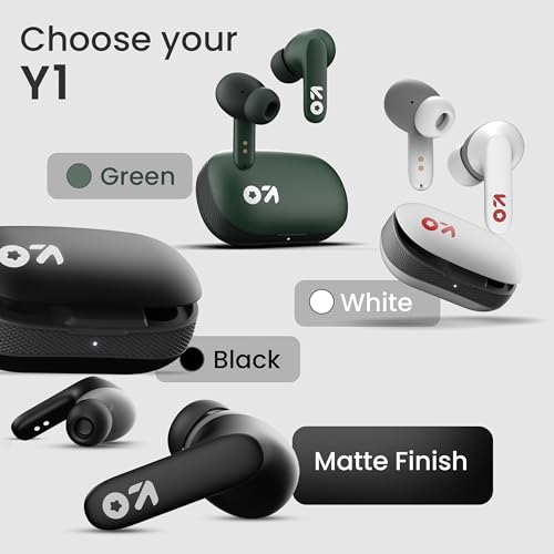 GOBOULT Y1 Ear Buds Wireless with 50Hr Playtime, Clear Calling ENC Mic, Low Latency Made in India, Gaming, 10mm Bass Drivers Earbuds Buds TWS Bluetooth (Black) (White) - Image 5