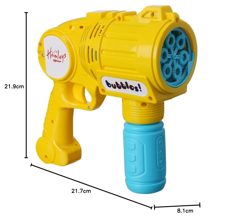 Hamleys Bubble Blaster for Kids with 1 Bubble Solution | Bubble Play Toy for Fun Indoor/Outdoor Bubble Machine for Kids 3Y+ | Perfect for Birthday Parties & Summer Outdoor Fun or Party (Yellow) - Image 5