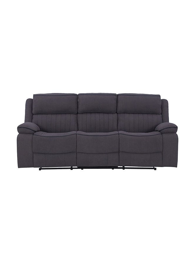 DANUBE HOME Illumi 3 Seater Motion Recliner Chair Modern Design Three Seat Relaxing Sofa Comfortable Living Room Furniture L218xW100xH101Cm Grey  - Image 2