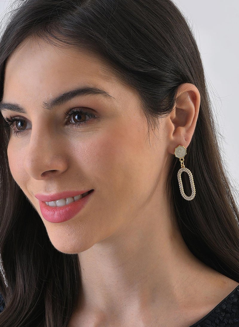 SOHI Oblong Artificial Drop Earring Jewellery - Image 4