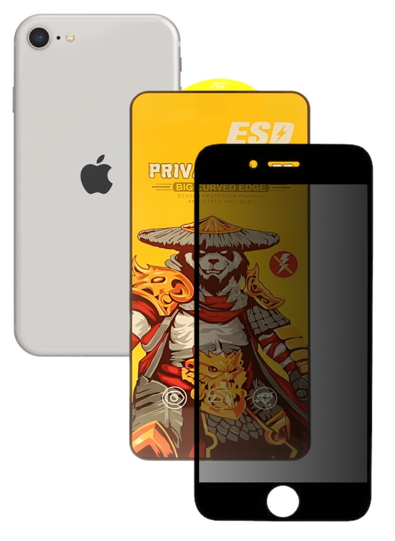 ESD Tempered Dustproof Privacy Glass Screen Protector Compatible For iPhone SE  - Image 1
