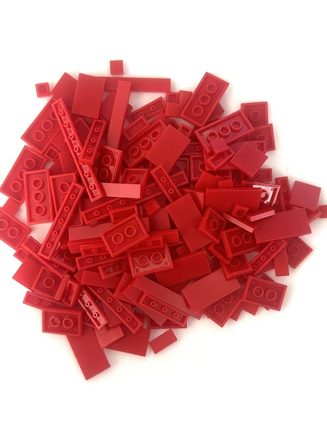 150pcs Colorful Building Blocks Set Red ABS Plastic Educational DIY Construction Toy - Image 1