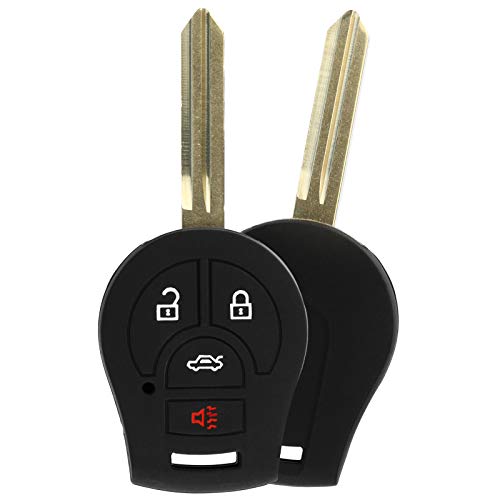 KeylessOption KeyGuardz Keyless Entry Remote Car Key Fob Outer Shell Cover Soft Rubber Protective Case For Nissan Versa Cube CWTWB1U751 - Image 2